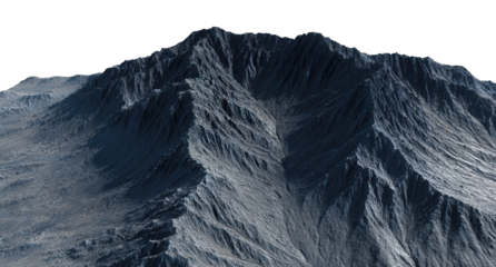 Dark Blue and Grey Mountain Range 3D Render