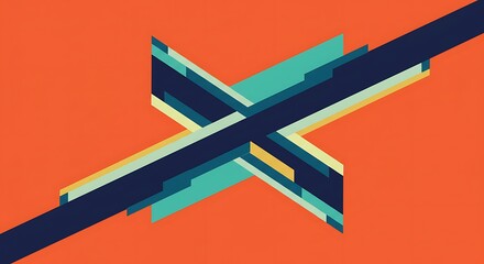 Dynamic abstract geometric patterns in vibrant colors