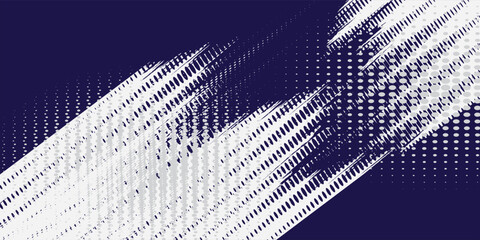 Dots halftone white and blue color pattern gradient grunge texture background. Dots pop art comics sport style vector illustration grunge white and blue