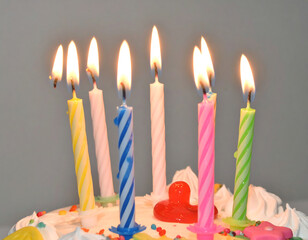 Birthday cake with candles