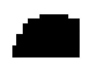 Abstract monochrome image depicting a staircase or stacked blocks shape