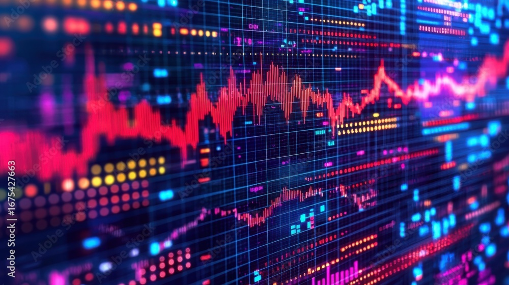 Aufkleber detailed stock market chart displaying trends and data analytics for investment strategies in financ