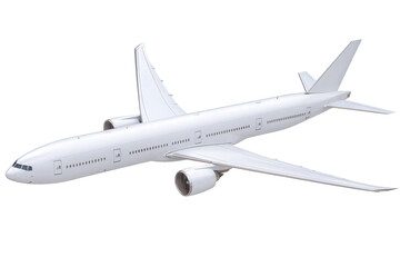 White Airplane Isolated on Transparent Background