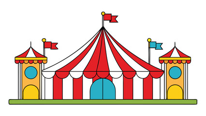 carnival fairground on white background.eps