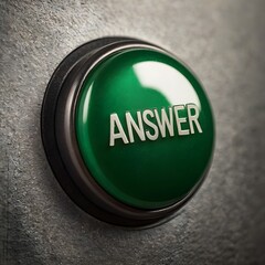 3D green answer button,Generative Ai

