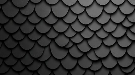 Abstract close-up of black fish scale pattern for creative backgrounds