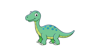 dinosaur land on white background.eps