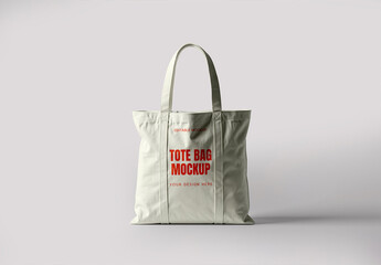 Editable Cotton Tote Bag Mockup