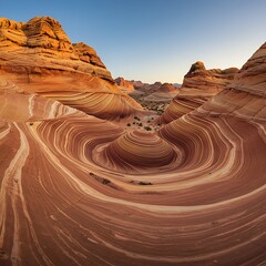 砂岩の波紋 夕暮れの調べ