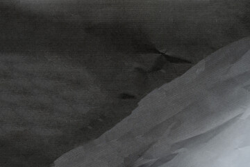 Photocopy black and white wrinkle  or crumple paper texture and background, close up