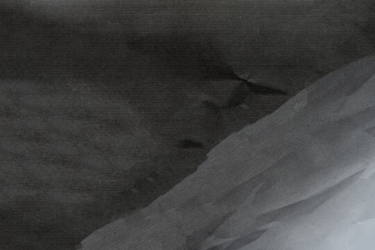 Photocopy black and white wrinkle  or crumple paper texture and background, close up