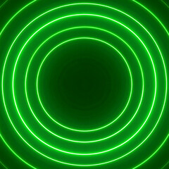 Concentric neon circles background