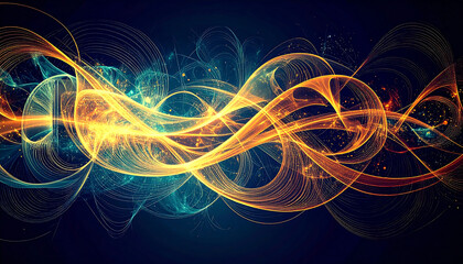 Abstract colorful energy waves background