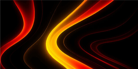 Abstract fiery red and black wave pattern with dynamic lines and motion for a digital art background
