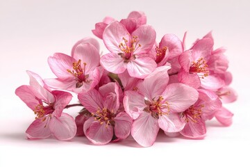 Close-up of delicate cluster of light pink blossoms
