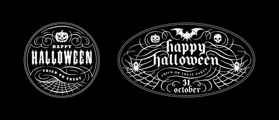 Halloween flourished frames