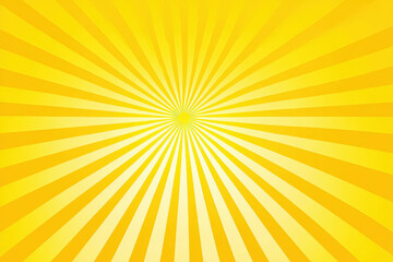 Fototapeta premium Bright Yellow Sunburst Background Pattern