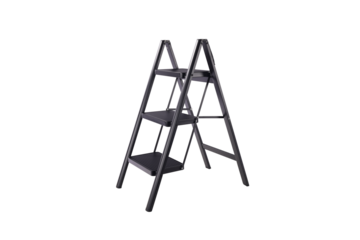 Folding 3 Step Steel Ladder – Lightweight Portable Stair Ladder