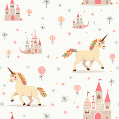 christmas background with unicorn