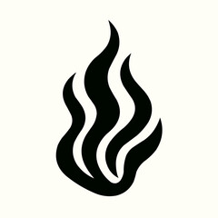 A vibrant vector illustration showing a set of hot red and orange flaming fire icons