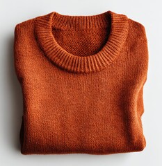 Folded burnt orange sweater