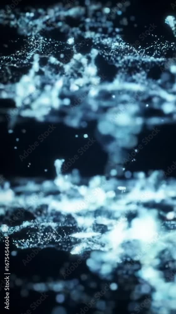 Aufkleber mesmerizing iridescent particles performing a fluid, gravitational ballet, coalescing into intricate