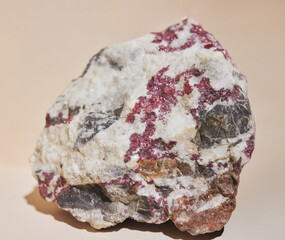 Corundum, a mineral, and crystalline aluminum oxide. Geology and Mineralogy