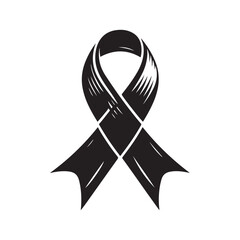 Ribbon Label Emblem Retro Silhouette