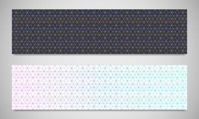 Graphic design element for web page or banner with abstract vector background with a seamless pattern of simple geometric shapes. Stylish vector texture