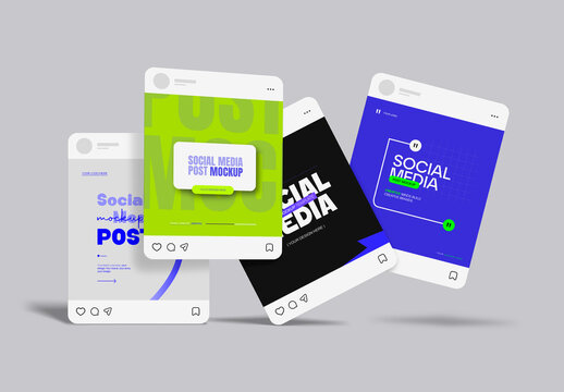 Social Media Square Banner Post PSD Mockup