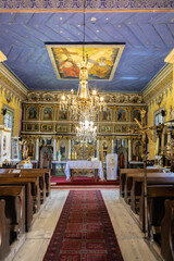 Wnętrze cerkwii w Dubnem w Gminie Muszyna. © rogozinski