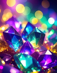 A vibrant display of colorful gems