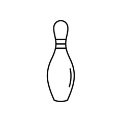 Bowling pin outline sport game