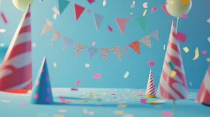 Obraz premium Festive Birthday Party Scene.