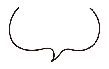 シンプルな吹き出しのベクターイラスト。単品、フレーム、枠、ふきだし