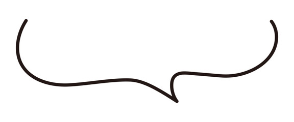 シンプルな吹き出しのベクターイラスト。単品、フレーム、枠、ふきだし