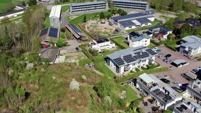 Aerial view of Forskolevagen area in Askim, just south of Gothenburg