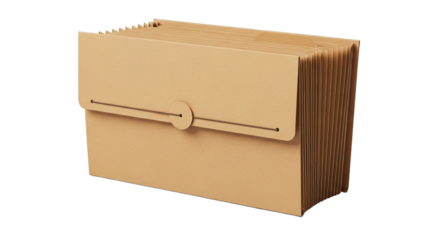 Expanding File Folder Organizer Beige Cardboard Storage