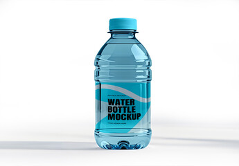 Transparent Plastic Water Bottle Mockup