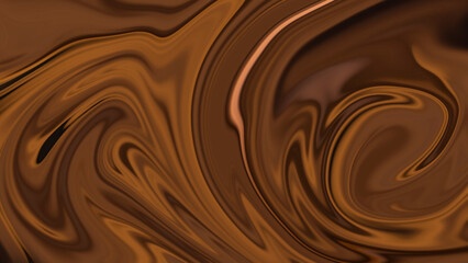 Chocolate Brown Silk Liquid Marble Abstract Background with Glossy Satin Texture for Luxury Modern Design and Digital Artwork
