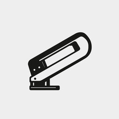 Fototapeta premium Minimalist hole punch design in black and white simple office silhouette