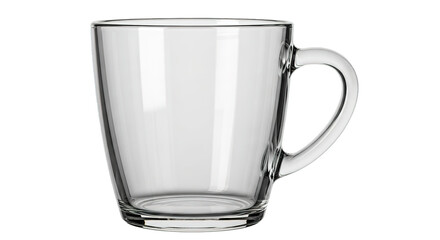 Empty Clear Glass Mug Studio Shot