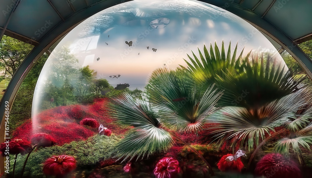 Poster exploring the vibrant ecosystem of firefly planet with exotic flora and fauna under a mesmerizing do