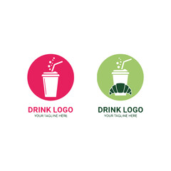 Drink vector logo template illustration