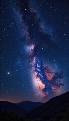 Obraz premium Celestial twins constellation Gemini, stars shining brightly in the night sky Deep space, cosmic dust, astronomical phenomenon, stellar bodies, galactic imagery , otherworldly, beauty