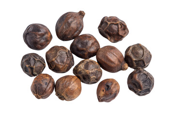 Obraz premium Brown Peppercorns Scattered on Transparent Background
