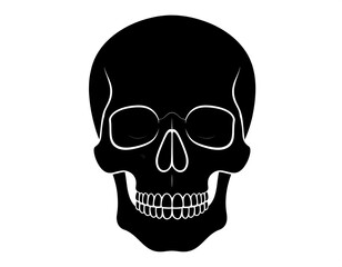 Fototapeta premium Simple black skull graphic