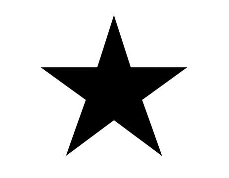 Simple black star on white background - Powered by Adobe