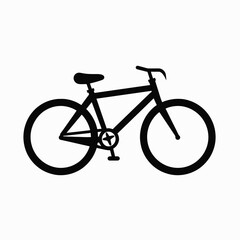 Fototapeta premium Minimalist bicycle vector illustration showing transportation and recreation single black silhouette