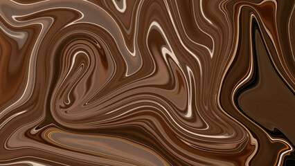 Dark Brown Silk Liquid Marble Abstract Background with Glossy Satin Texture for Luxury Elegant Design and Modern Digital Artwork
